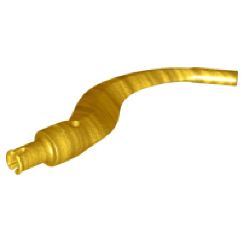 Деталь LEGO 24204 Appendage Bladed with Pin (Tail, Plant Limb) - Pearl Gold