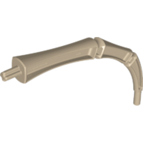Деталь LEGO 15107 Appendage Bony Large with Axle (Leg / Rib / Tail) - Dark Tan