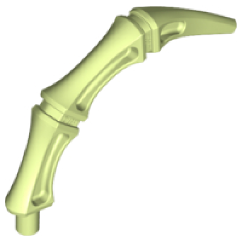 Деталь LEGO 15064 Appendage Bony Small with Bar End (Leg / Rib / Tail) - Yellowish Green