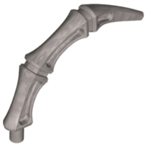Деталь LEGO 15064 Appendage Bony Small with Bar End (Leg / Rib / Tail) - Flat Silver