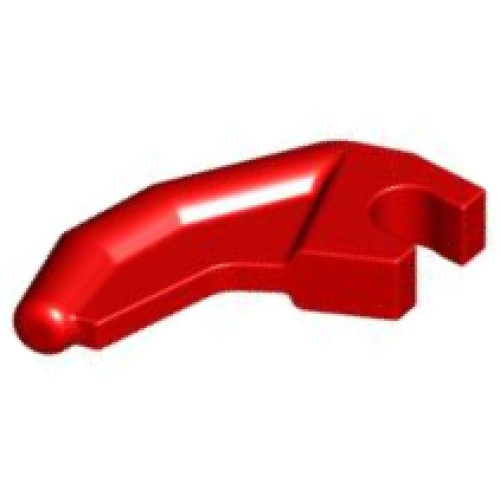 Деталь LEGO 3171 Barb / Claw / Horn / Tooth with Clip, Angled - Red