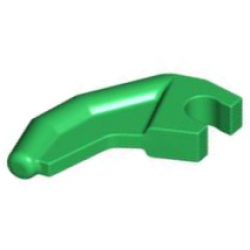 Barb / Claw / Horn / Tooth with Clip, Angled - Green