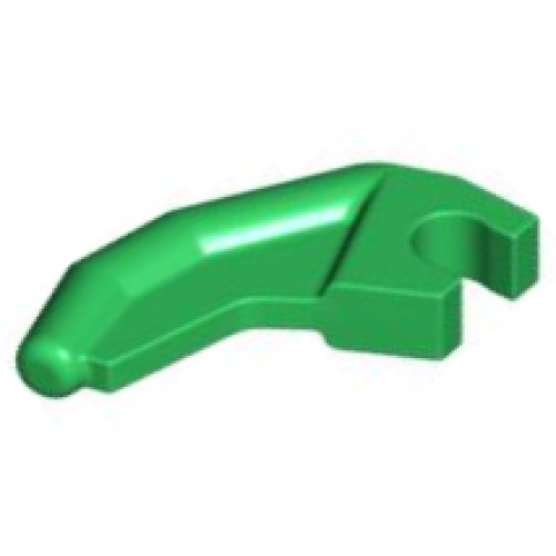 Деталь LEGO 3171 Barb / Claw / Horn / Tooth with Clip, Angled - Green