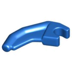 Barb / Claw / Horn / Tooth with Clip, Angled - Blue