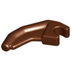 Barb / Claw / Horn / Tooth with Clip, Angled - Reddish Brown