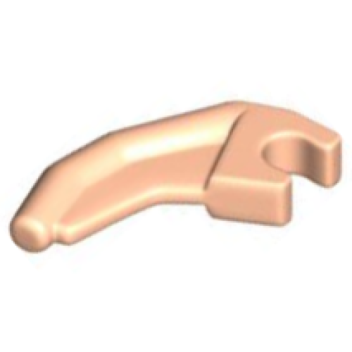 Деталь LEGO 3171 Barb / Claw / Horn / Tooth with Clip, Angled - Light Nougat