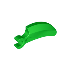 Barb / Claw / Horn / Tooth with Clip, Curved - Bright Green