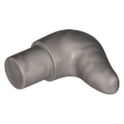 Cattle Horn, Short - Flat Silver