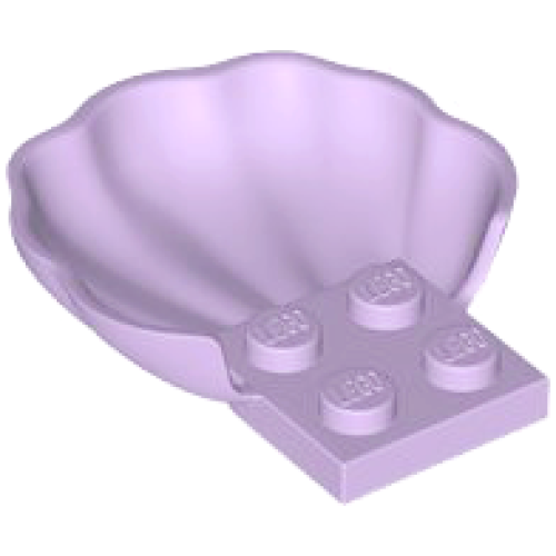 Деталь LEGO 18970 Clam / Scallop Shell with 4 Studs - Lavender