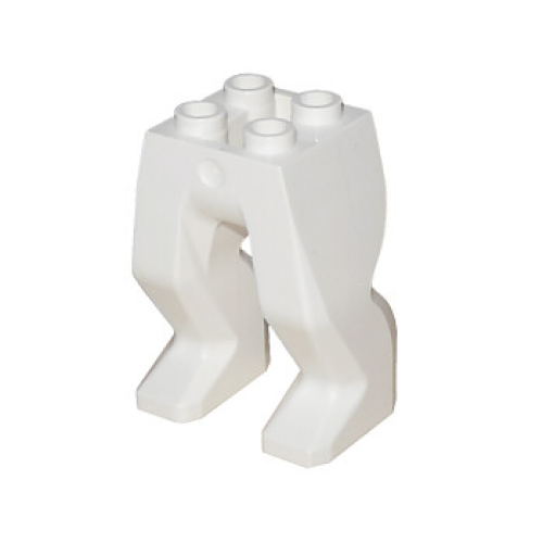 Деталь LEGO 43897 Creature Hips and Legs - White