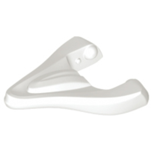 Деталь LEGO 39124 Creature Jaw Lower with Tongue - White