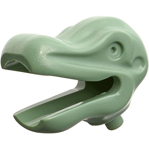Деталь LEGO x158 Dinosaur Head Small - Sand Green