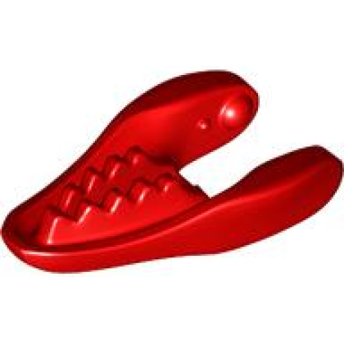 Деталь LEGO 98067 Dinosaur Jaw Lower Raptor - Red