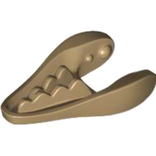 Деталь LEGO 49418 Dinosaur Jaw Lower Small - Dark Tan