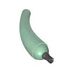 Dinosaur Tail / Neck Base Section with Black Technic Pin - Sand Green