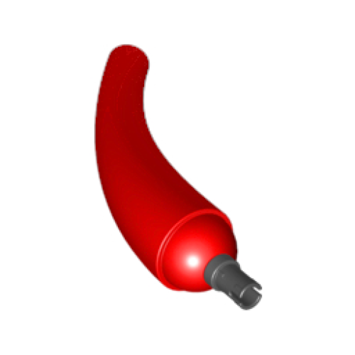 Деталь LEGO 40395c01 Dinosaur Tail / Neck Base Section with Black Technic Pin - Red