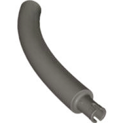 Dinosaur Tail / Neck Middle Section with Bar Hole and Technic Pin - Dark Gray