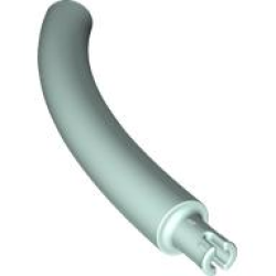 Dinosaur Tail / Neck Middle Section with Bar Hole and Technic Pin - Light Aqua