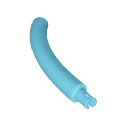 Dinosaur Tail / Neck Middle Section with Bar Hole and Technic Pin - Medium Azure