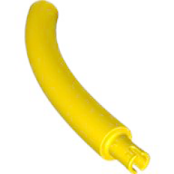 Dinosaur Tail / Neck Middle Section with Bar Hole and Technic Pin - Yellow
