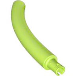 Dinosaur Tail / Neck Middle Section with Bar Hole and Technic Pin - Lime