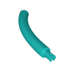 Dinosaur Tail / Neck Middle Section with Bar Hole and Technic Pin - Dark Turquoise