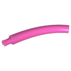 Dinosaur Tail / Neck Middle Section with Bar Hole and Technic Pin - Dark Pink