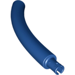 Dinosaur Tail / Neck Middle Section with Bar Hole and Technic Pin - Dark Blue