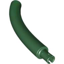 Dinosaur Tail / Neck Middle Section with Bar Hole and Technic Pin - Dark Green