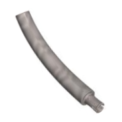 Dinosaur Tail / Neck Middle Section with Bar Hole and Technic Pin - Flat Silver