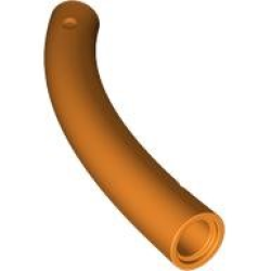 Dinosaur Tail / Neck Middle Section with Bar Hole and Technic Pin Hole - Orange