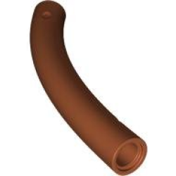 Dinosaur Tail / Neck Middle Section with Bar Hole and Technic Pin Hole - Dark Orange
