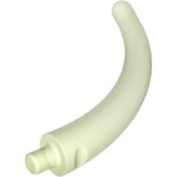 Dinosaur Tail End Section / Horn - Glow In Dark Opaque