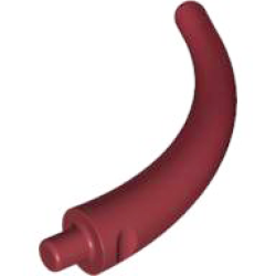 Dinosaur Tail End Section / Horn - Dark Red