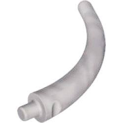 Dinosaur Tail End Section / Horn - Pearl Light Gray