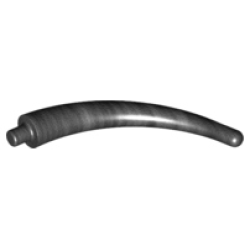 Dinosaur Tail End Section / Horn - Pearl Dark Gray