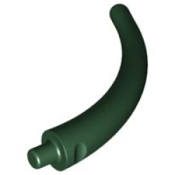 Dinosaur Tail End Section / Horn - Dark Green