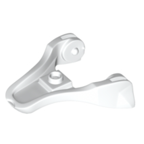 Деталь LEGO 24199 Dragon Head (Elves) Jaw Lower - White