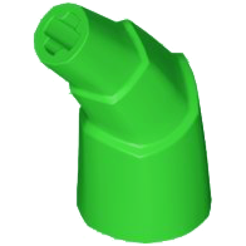 Деталь LEGO 2142 Dragon Tail / Horn Section Stepped - Bright Green