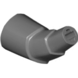 Dragon Tail / Horn Section Stepped - Dark Bluish Gray