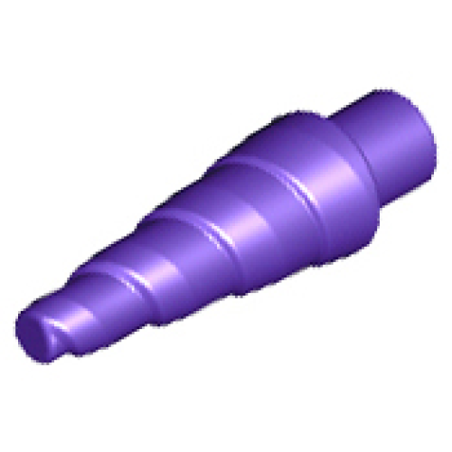 Деталь LEGO 89522 Horn, Unicorn / Spiral - Dark Purple