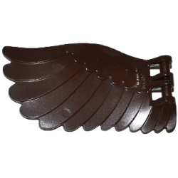 Wing 4 x 7 Right with Feathers and Bar Handles - Dark Brown