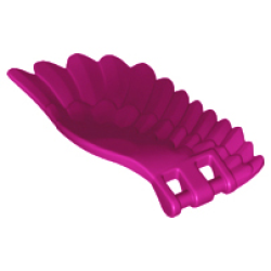 Wing 4 x 7 Right with Feathers and Bar Handles - Magenta