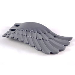 Wing 4 x 7 Right with Feathers and Bar Handles - Dark Bluish Gray