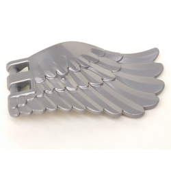 Wing 4 x 7 Right with Feathers and Bar Handles - Flat Silver