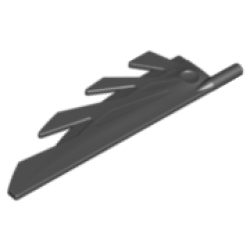 Wing 9L with Stylized Feathers - Black