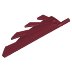 Wing 9L with Stylized Feathers - Dark Red