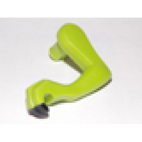 Деталь LEGO 98068pb02 Dinosaur Leg Small (Front) Raptor Left with Black Claws Pattern - Lime