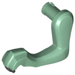 Dinosaur Leg Small (Front) Raptor Left with Black Claws Pattern - Sand Green Dinosaur Leg Small (Front) Raptor Left with Black Claws Pattern - Sand Green