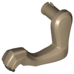 Dinosaur Leg Small (Front) Raptor Left with Black Claws Pattern - Dark Tan Dinosaur Leg Small (Front) Raptor Left with Black Claws Pattern - Dark Tan